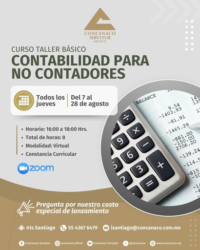  Curso-Taller Básico: Contabilidad para no contadores