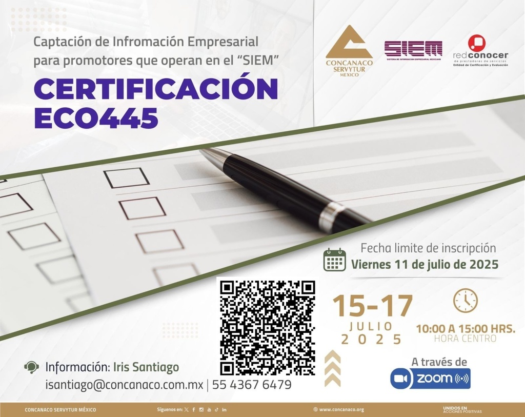 Certificación EC0445 Captación de Información Empresarial