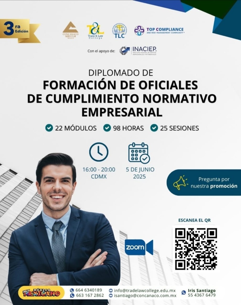 3° Edición Diplomado de Formación de Oficiales de Cumplimiento Normativo Empresarial
