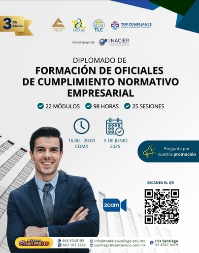 3° Edición Diplomado de Formación de Oficiales de Cumplimiento Normativo Empresarial