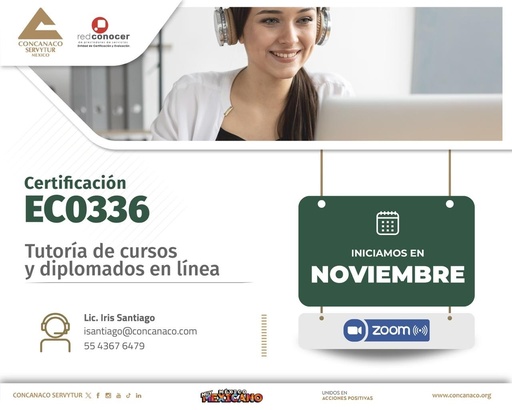 Certificación: EC0336 "Tutoría de Cursos y Diplomado en Línea"  