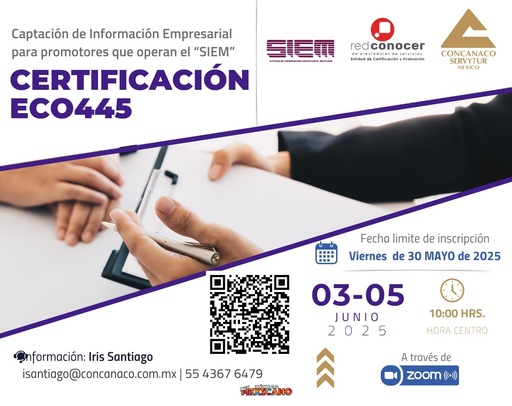 Certificación EC0445 Captación de Información Empresarial